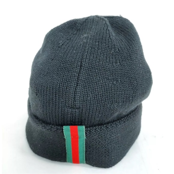 🏆💎💯 GUCCI Knit Cap Wool Black - Picture 2 of 9
